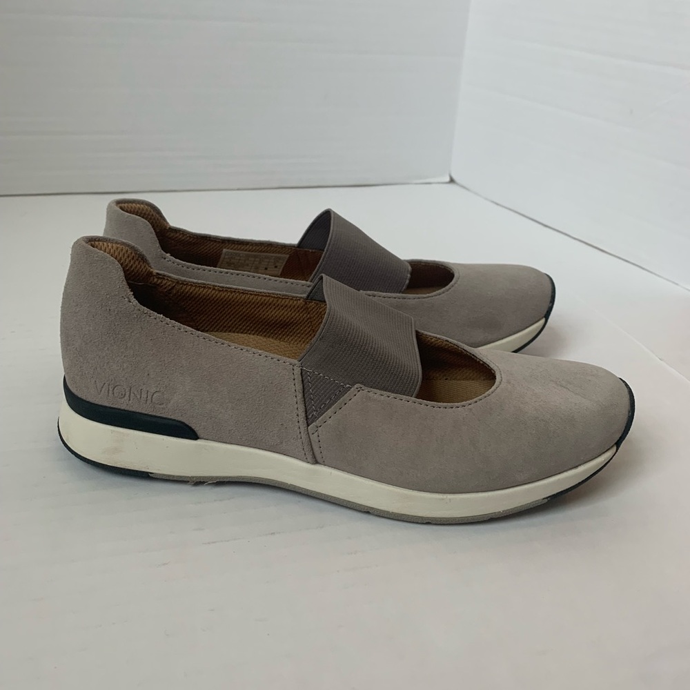 Vionic Women's Gray Slip-On Mary Jane Sneakers